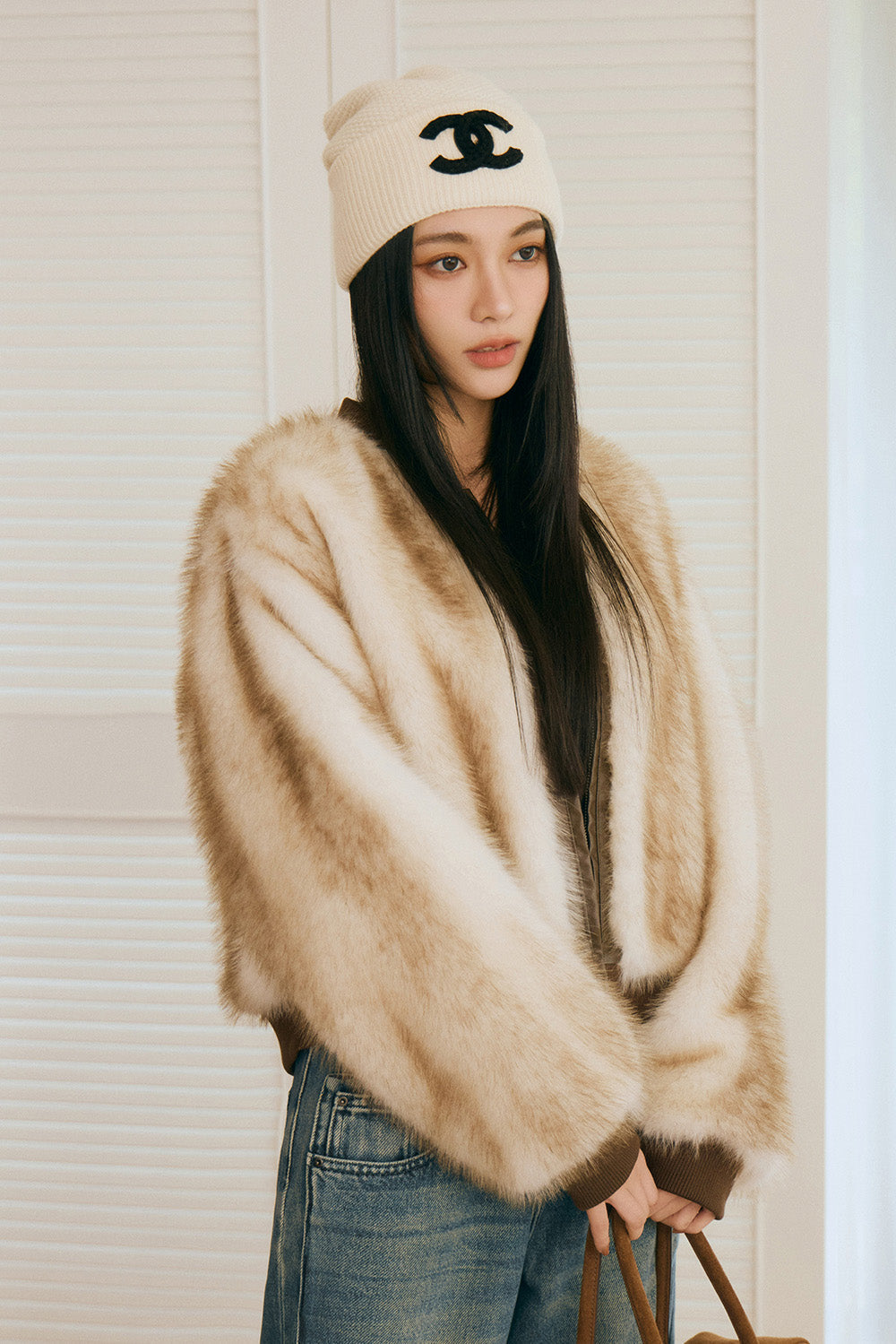 【預購】Faux Fur Zipper Jacket (仿皮草拉鍊外套)