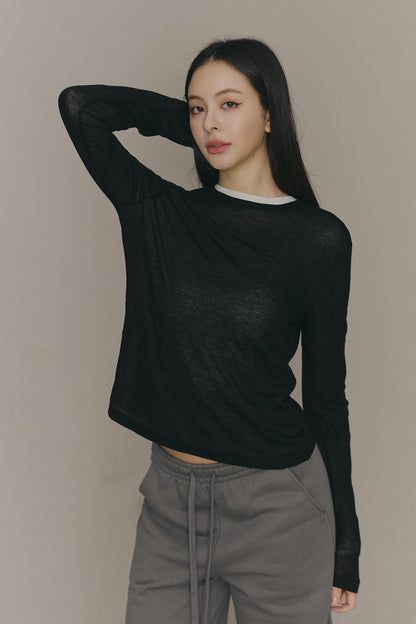 Cozy Wool Long Sleeve Top (柔軟天絲羊毛長袖打底衣)