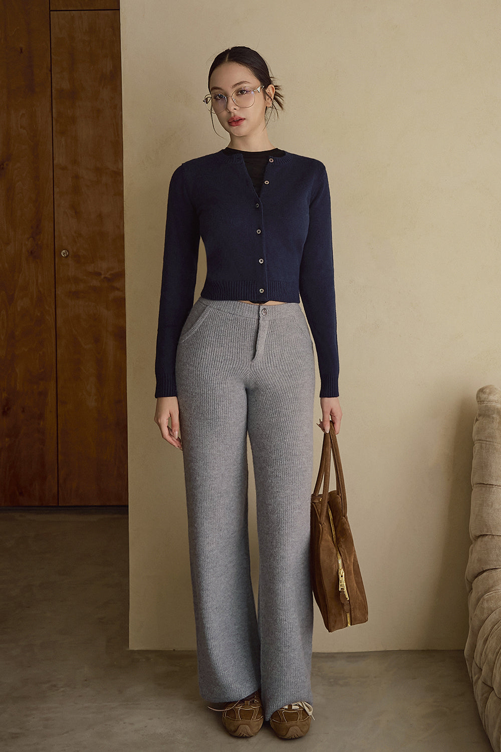 Cozy Knit High Waist Pants (暖洋洋針織直筒寬褲)