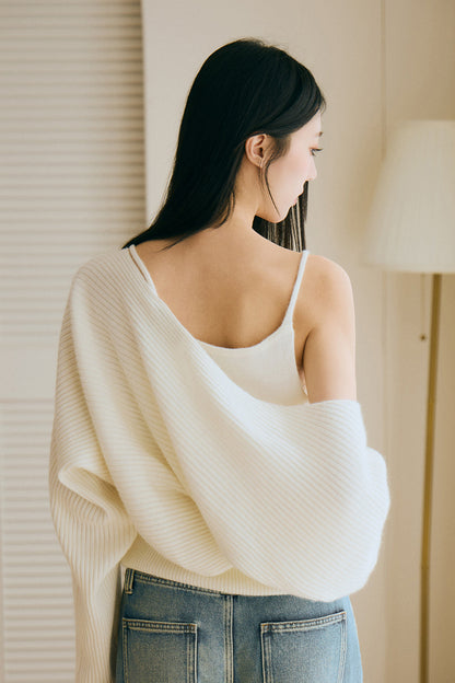 【預購】Knit Cardigan and Tank Top Set (針織細肩上衣+罩衫)