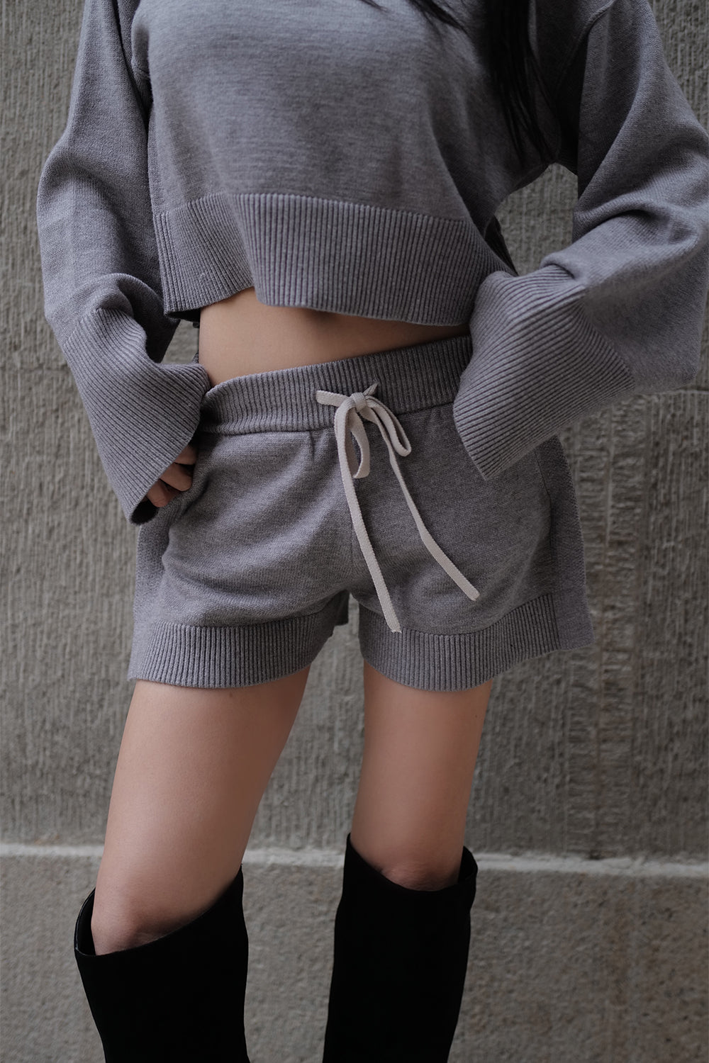 Gentle Touch Knit Shorts (溫絨針織抽繩短褲)