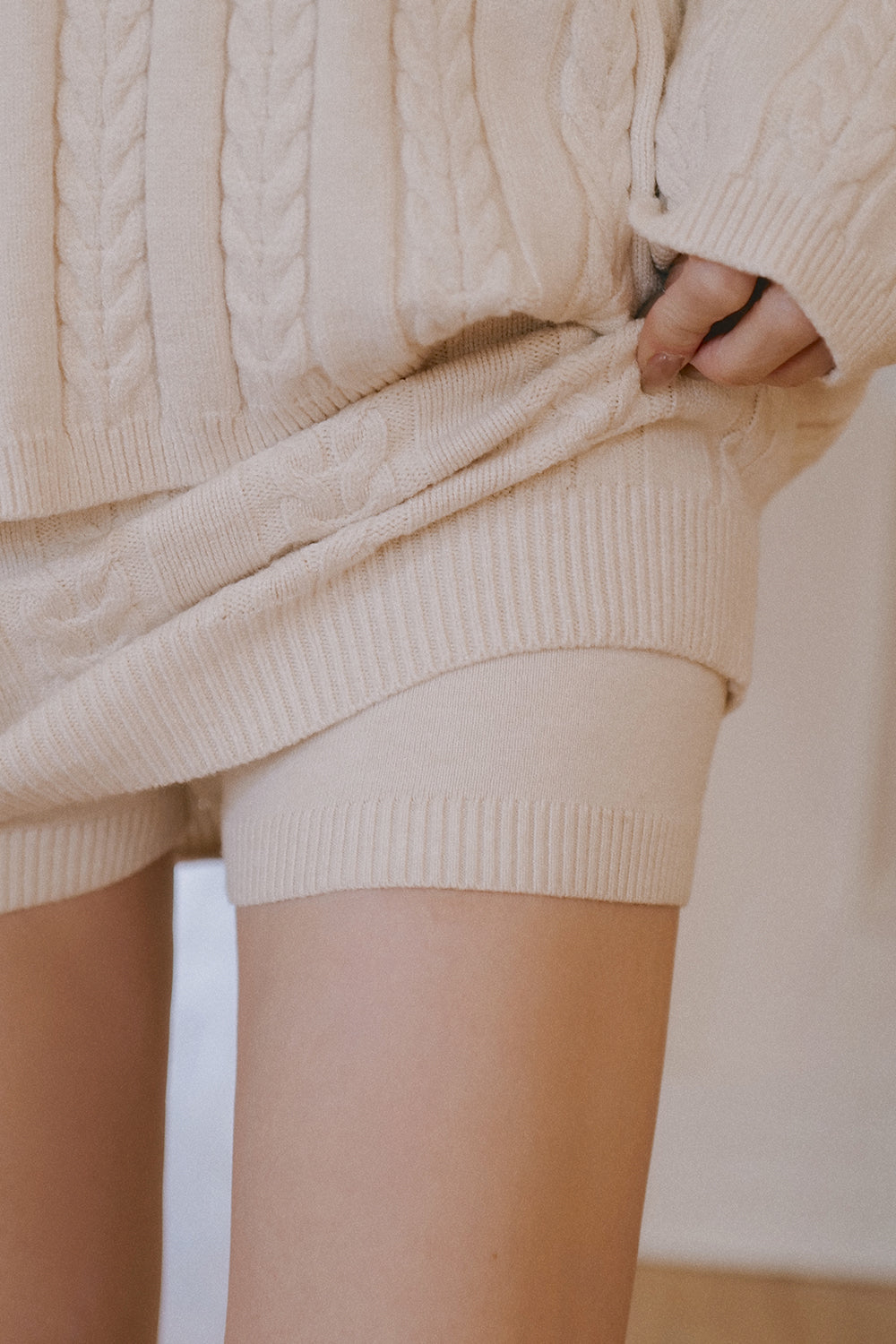 Gentle Touch Knit Mini Skirt (溫絨麻花短裙褲)