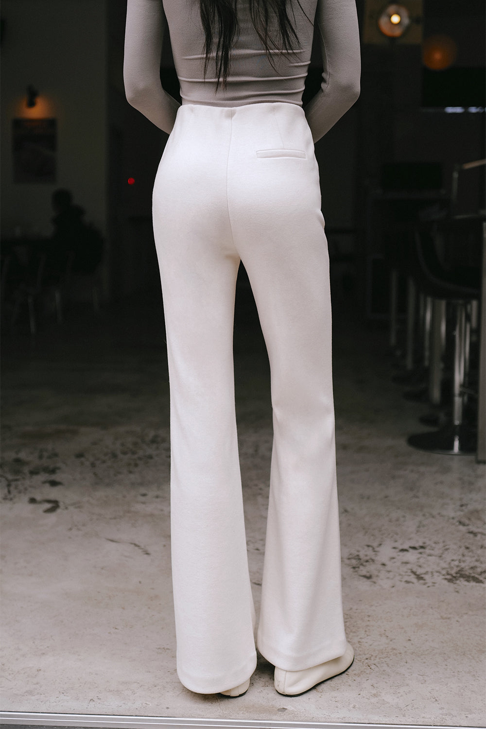 Lamb Wool Long Bell Bottom Pants (絨絨羊毛喇叭褲)