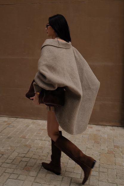 【預購】Wool Cape Cardigan (高訂羊毛廓形外套)