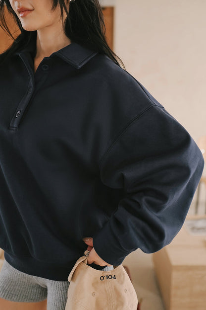 Airy Heater Button-Up Sweatshirt (太空寶寶開釦衛衣)