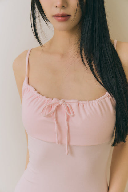 Bow Knot Maxi Bra Dress (抽繩細肩襯墊長洋裝)