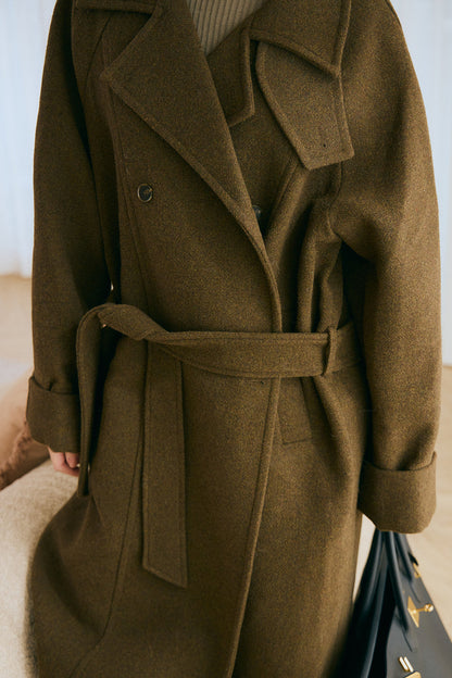 【預購】Chic Belted Wool Coat (綁帶羊毛大衣)