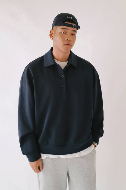 Airy Heater Button-Up Sweatshirt (太空寶寶開釦衛衣)