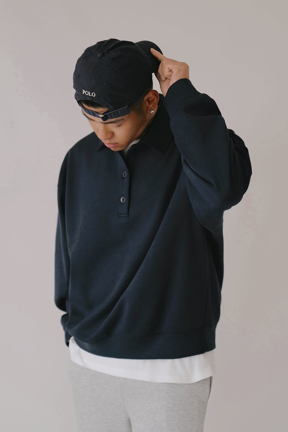 Airy Heater Button-Up Sweatshirt (太空寶寶開釦衛衣)