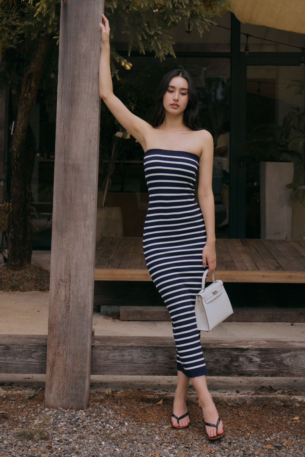 Afternoon Walk Knit Strapless Bra Dress