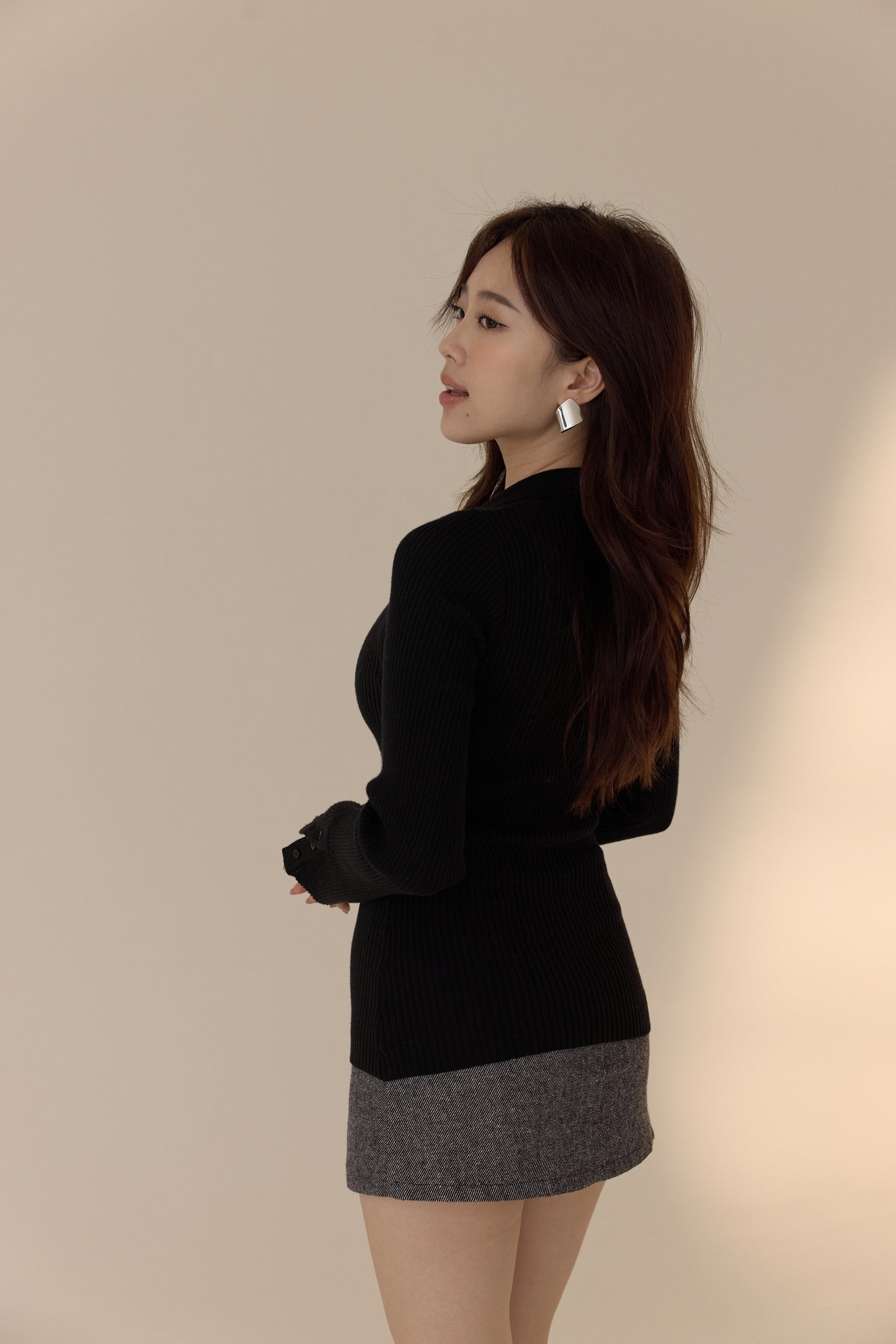 Collar Knit Cardigan (質感排釦針織衫)