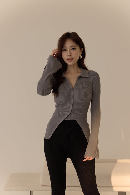 Collar Knit Cardigan (質感排釦針織衫)