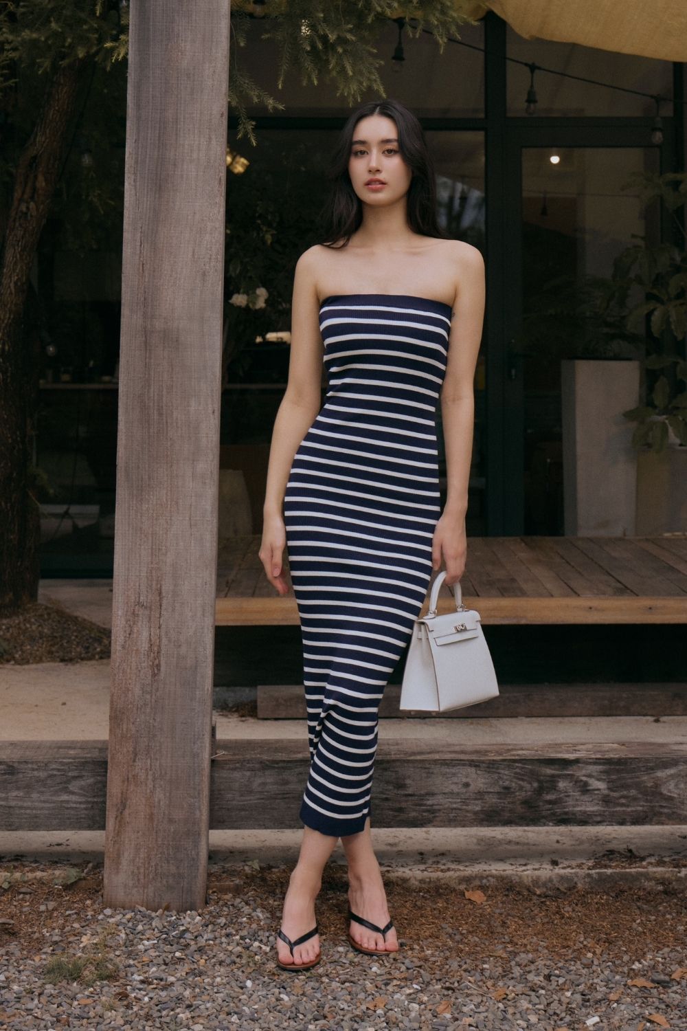 Afternoon Walk Knit Strapless Bra Dress