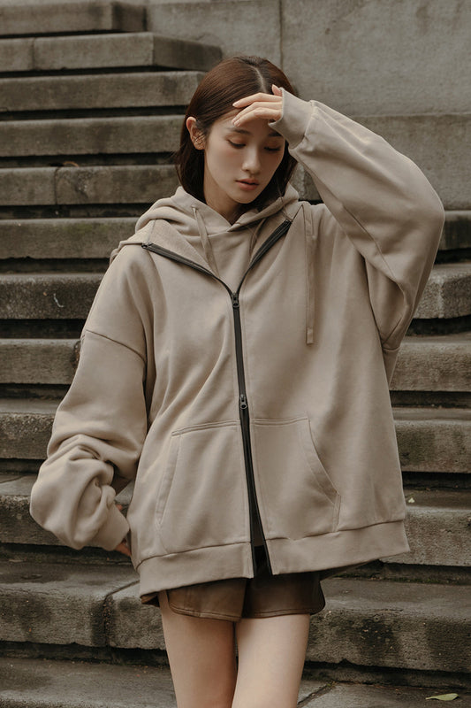 Cozy Heater Zip Hooded Jacket (絨絨暖爐連帽拉鍊外套)