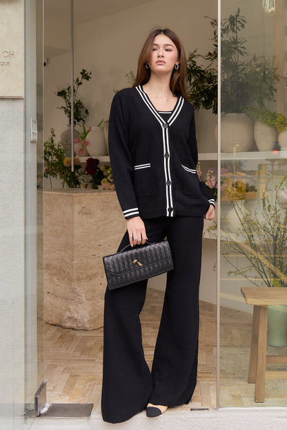 Afternoon Walk Knit Longline Button-Up Cardigan (菱格針織排釦中長版開襟外套) By mumm - Milu