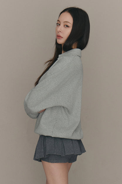 Airy Oversized Deep V-Neck Sweatshirt (輕盈太空棉大V領衛衣)