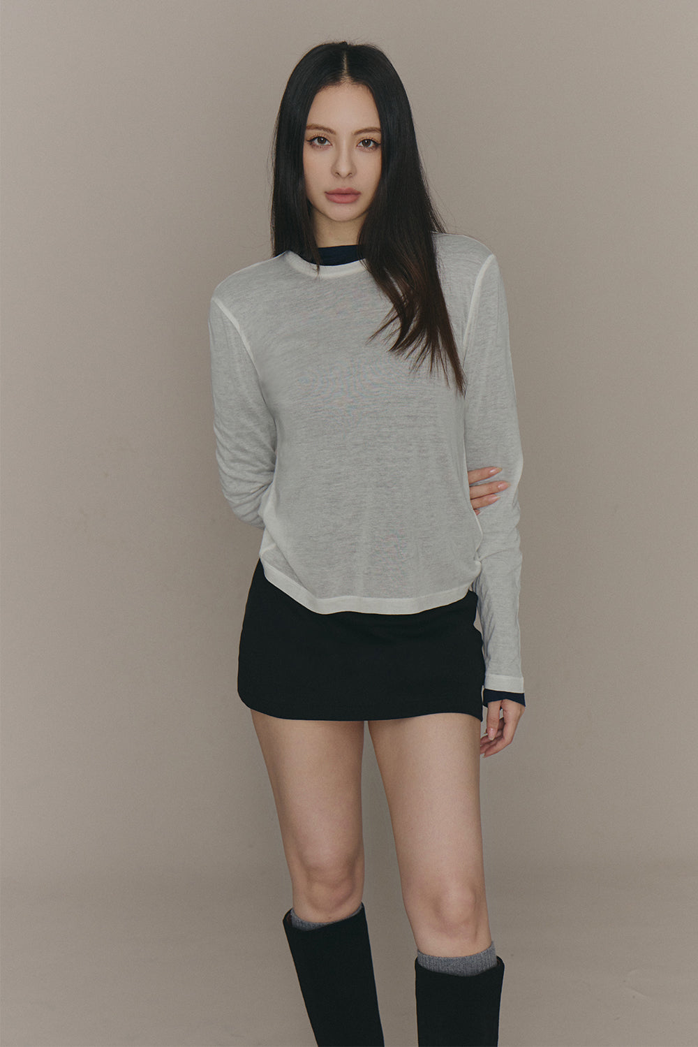 Cozy Wool Long Sleeve Top (柔軟天絲羊毛長袖打底衣)