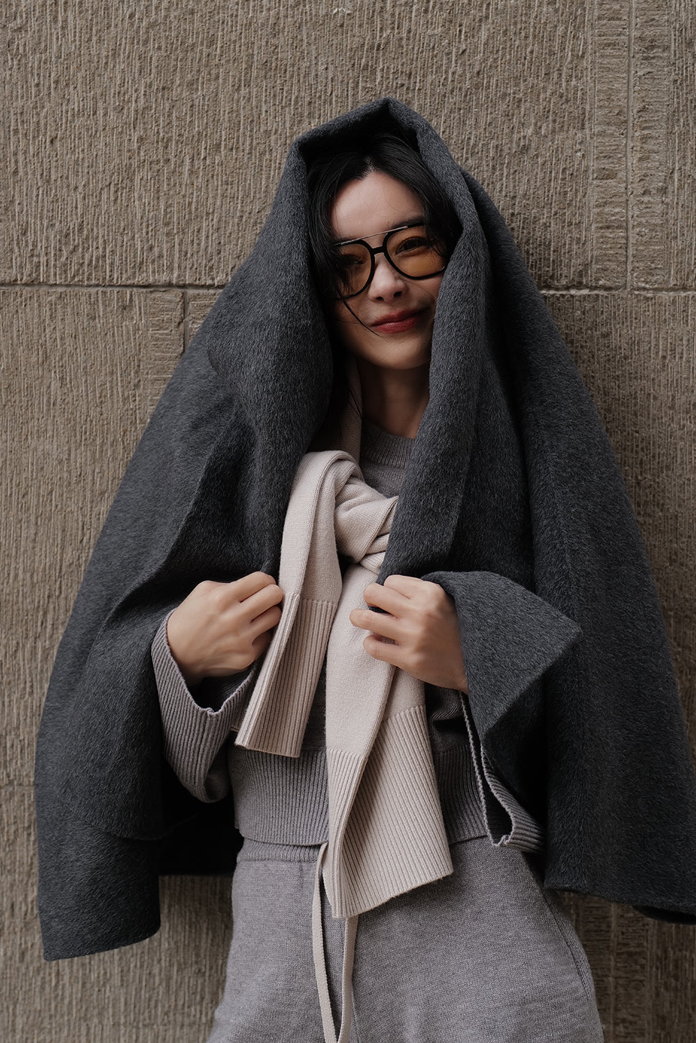 【預購】Wool Cape Cardigan (高訂羊毛廓形外套)