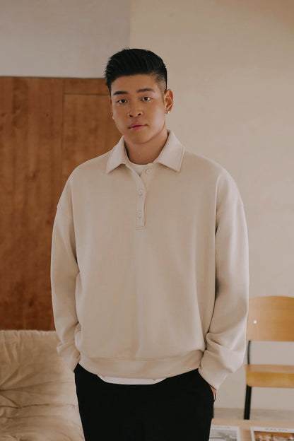 Airy Heater Button-Up Sweatshirt (太空寶寶開釦衛衣)