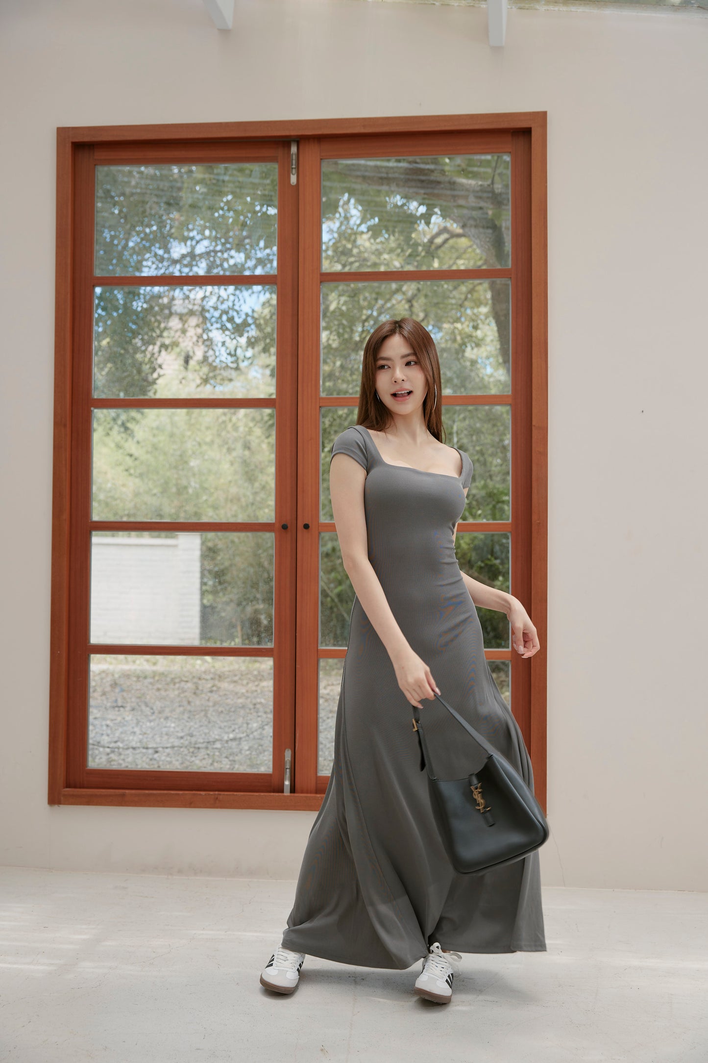 Slimming Square Neck Bra Dress (方領短袖收腰傘擺)