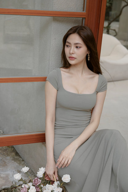 Slimming Square Neck Bra Dress (方領短袖收腰傘擺)