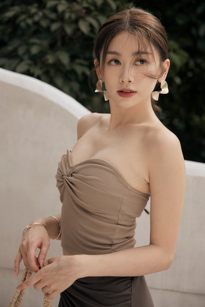 Front Knot Strapless Bra Top (美胸扭結平口)