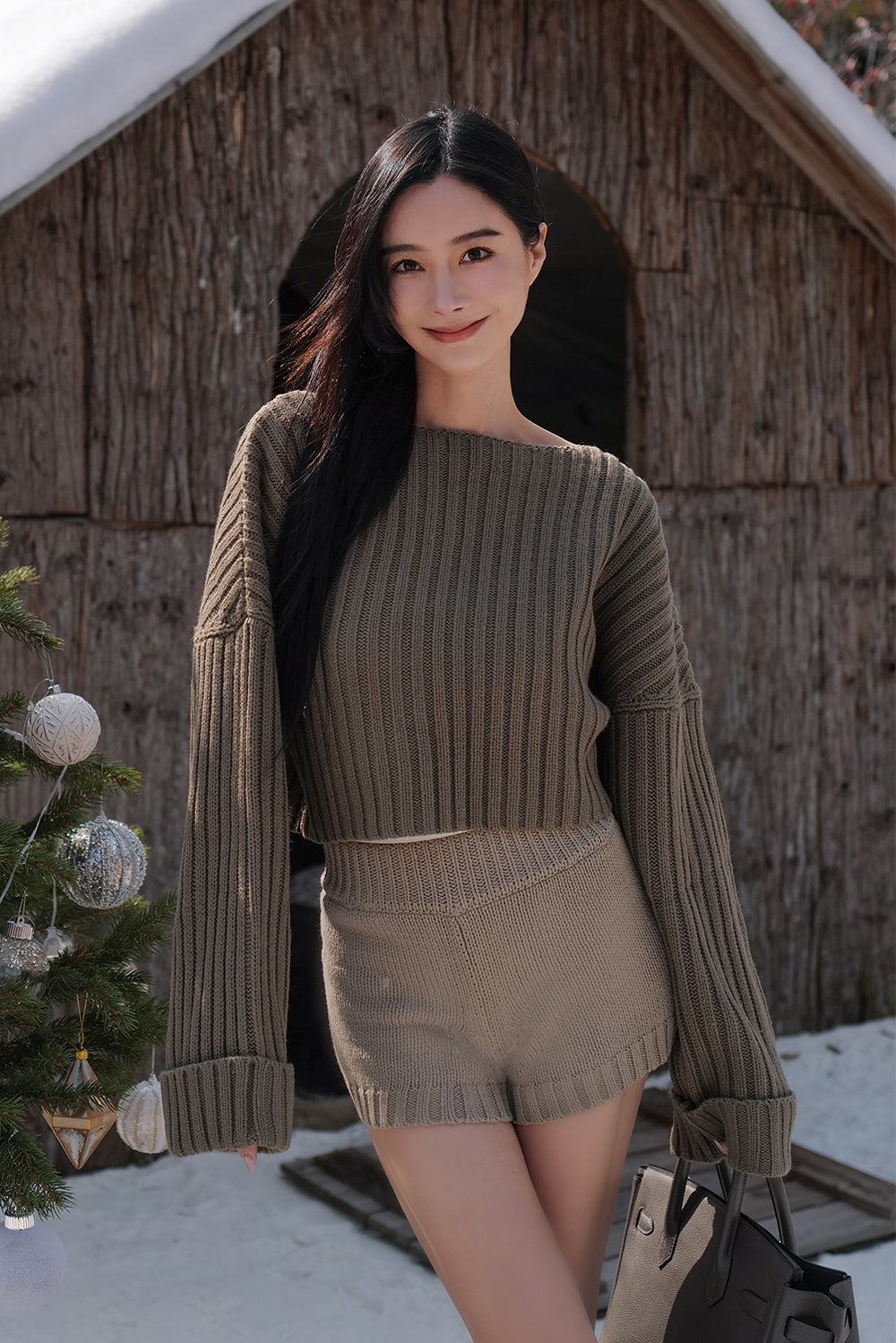 Chunky Knit Cropped Sweater (暖暖粗針織短版毛衣)