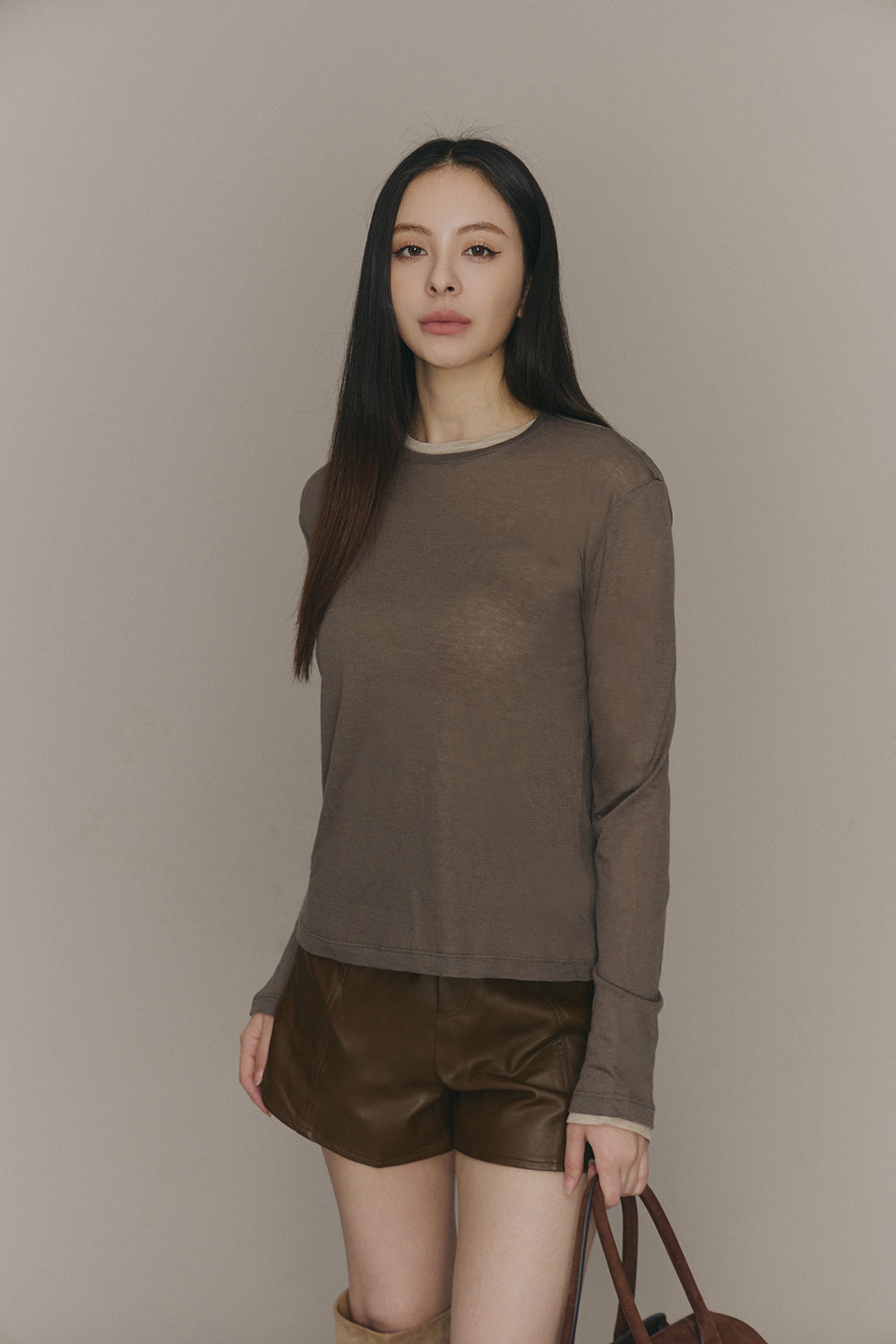 Cozy Wool Long Sleeve Top (柔軟天絲羊毛長袖打底衣)