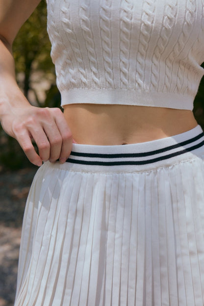 Afternoon Walk Pleated Skirt