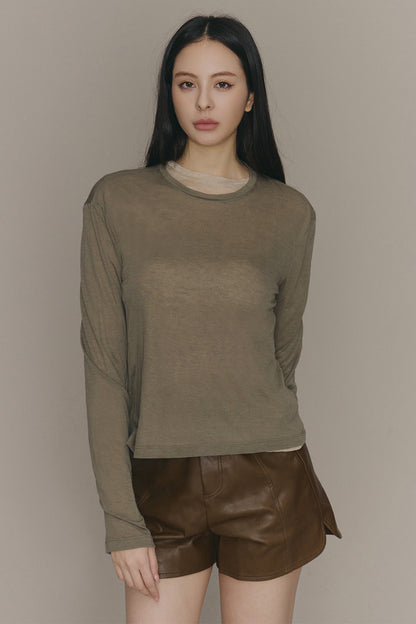 Cozy Wool Long Sleeve Top (柔軟天絲羊毛長袖打底衣)