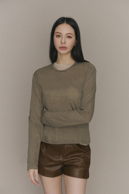 Cozy Wool Long Sleeve Top (柔軟天絲羊毛長袖打底衣)