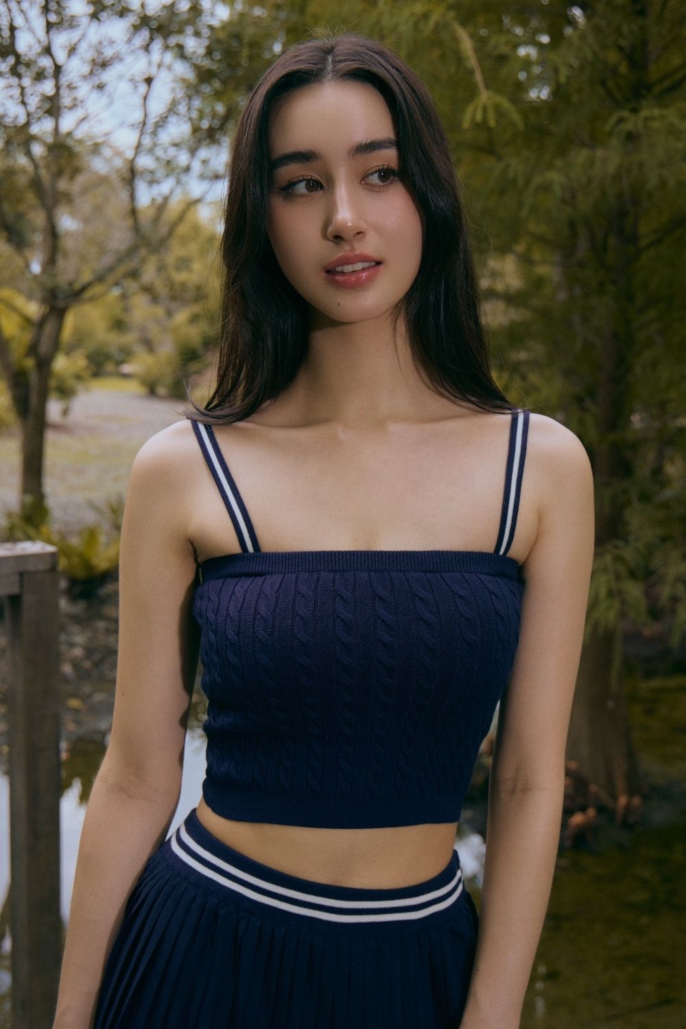 Afternoon Walk Knit Strap Bra Top