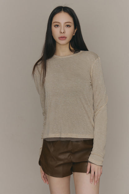 Cozy Wool Long Sleeve Top (柔軟天絲羊毛長袖打底衣)