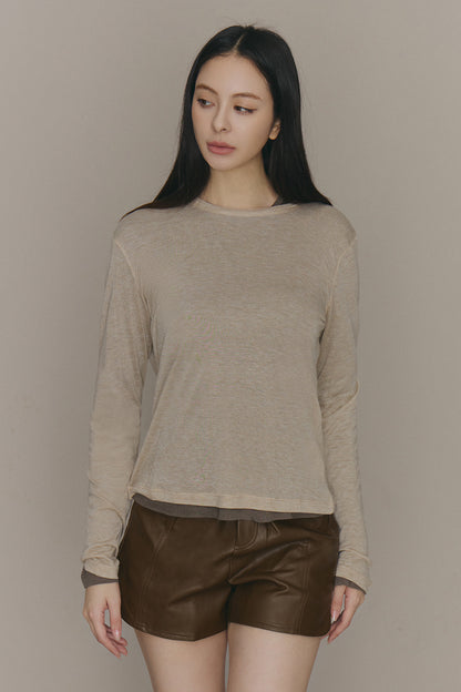 Cozy Wool Long Sleeve Top (柔軟天絲羊毛長袖打底衣)