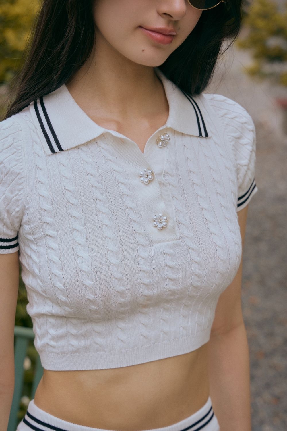 Afternoon Walk Knit Polo Top