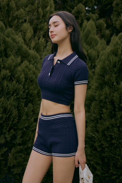 Afternoon Walk Knit Polo Top