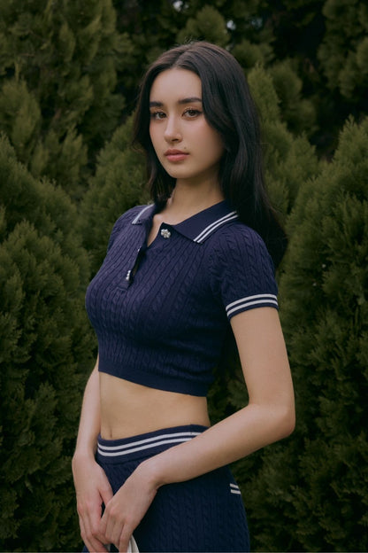 Afternoon Walk Knit Polo Top