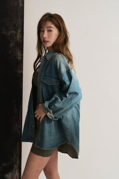 Oversize Denim Shirt (日常天絲牛仔襯衫)