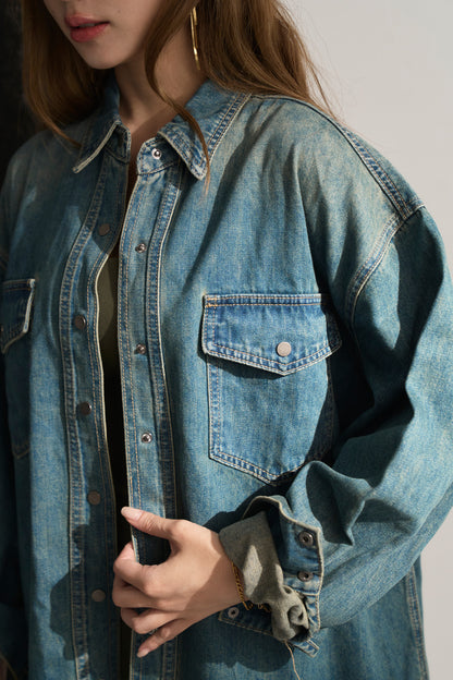 Oversize Denim Shirt (日常天絲牛仔襯衫)