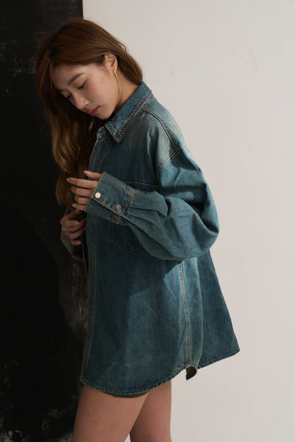 Oversize Denim Shirt (日常天絲牛仔襯衫)