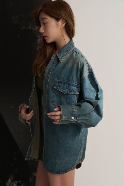 Oversize Denim Shirt (日常天絲牛仔襯衫)