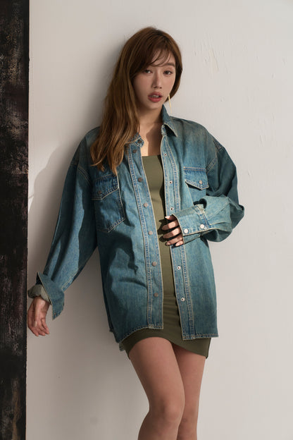 Oversize Denim Shirt (日常天絲牛仔襯衫)