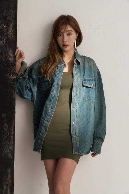 Oversize Denim Shirt (日常天絲牛仔襯衫)