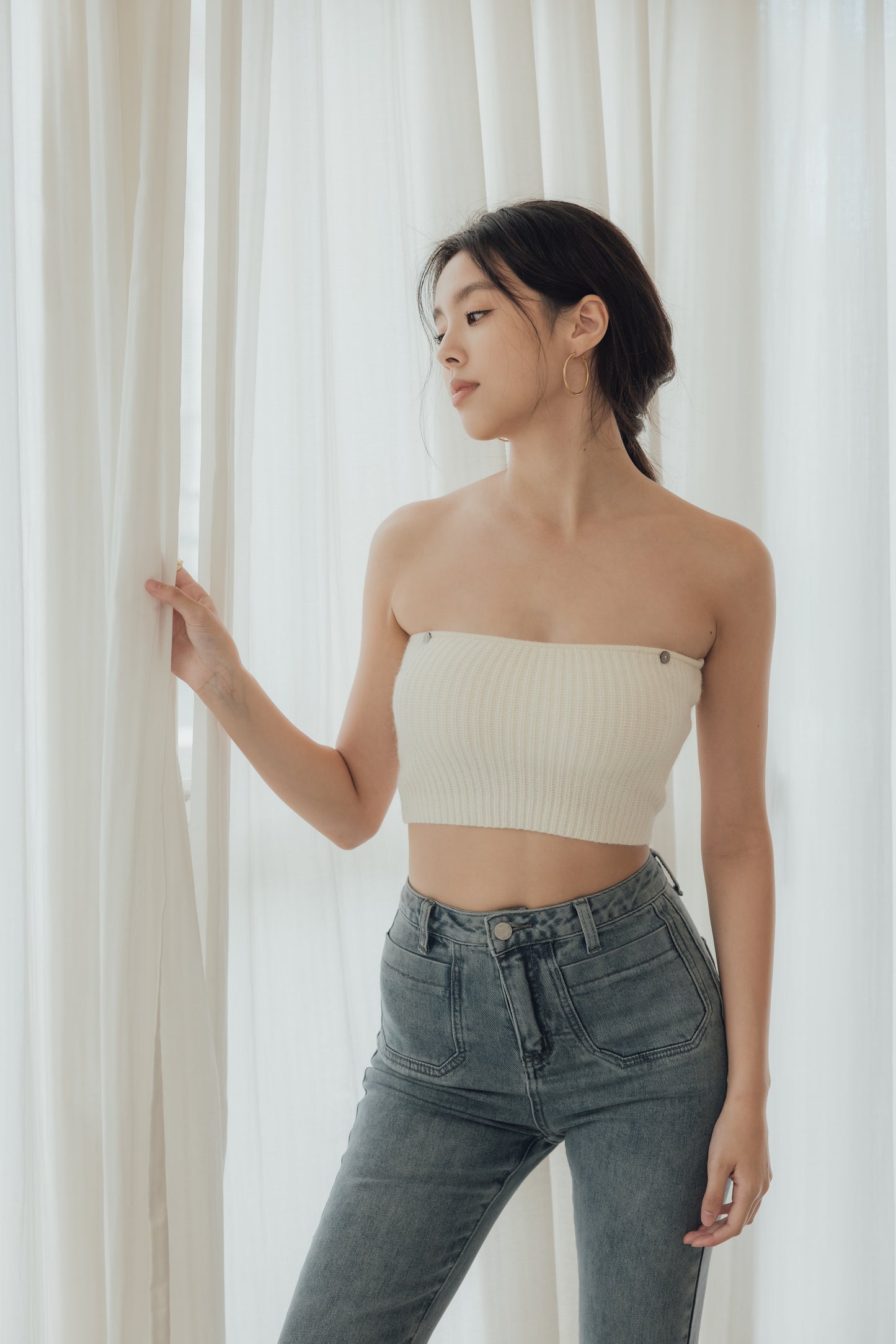 Wool Knit Push up Bra Top (push up可拆平口針織)