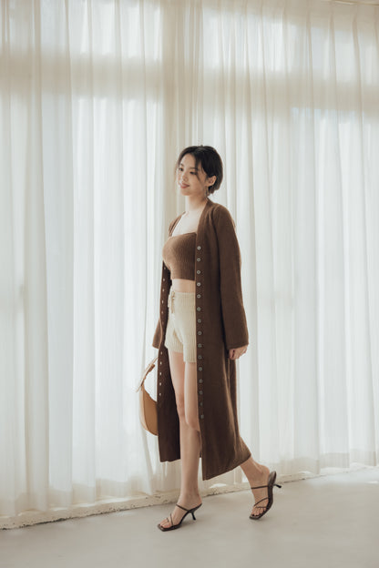 Wool Knit Long Cardigan (羊毛排釦罩衫)