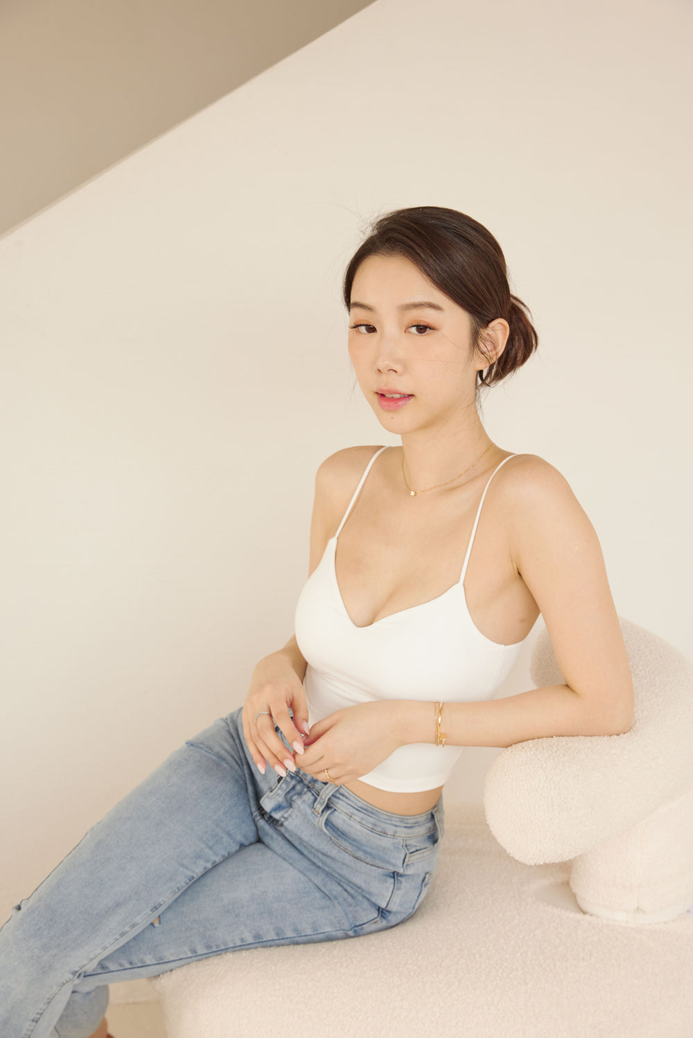 Cool Feeling V-neck Bra Top (爆乳涼感V領)