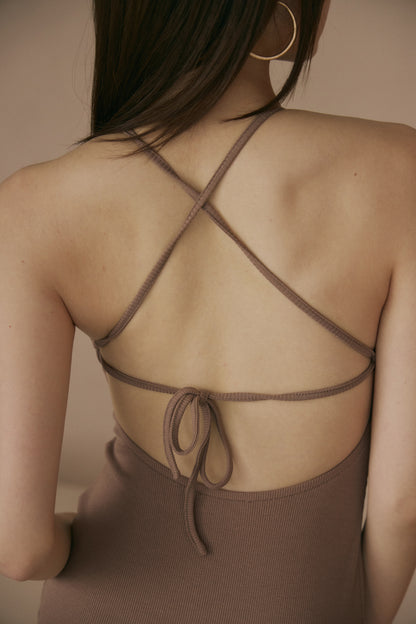 Open Back Halter Bra Dress (美背後綁帶削肩)