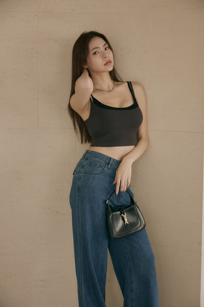 Wide Leg Straight Jeans (直筒牛仔寬褲)