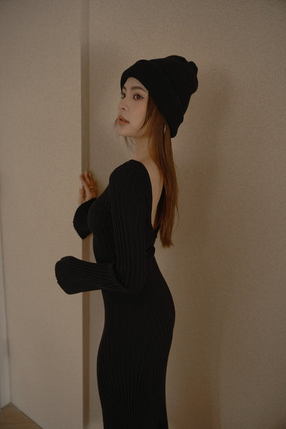 Knit Trumpet Sleeve Bra Dress (針織喇叭袖美背)