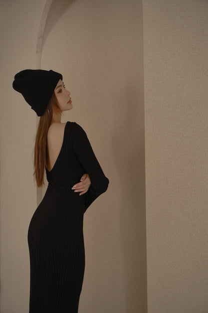 Knit Trumpet Sleeve Bra Dress (針織喇叭袖美背)